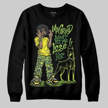 Neon Green Sneakers DopeSkill Sweatshirt My Grind Won't Let Me Lose Graphic Streetwear - Black