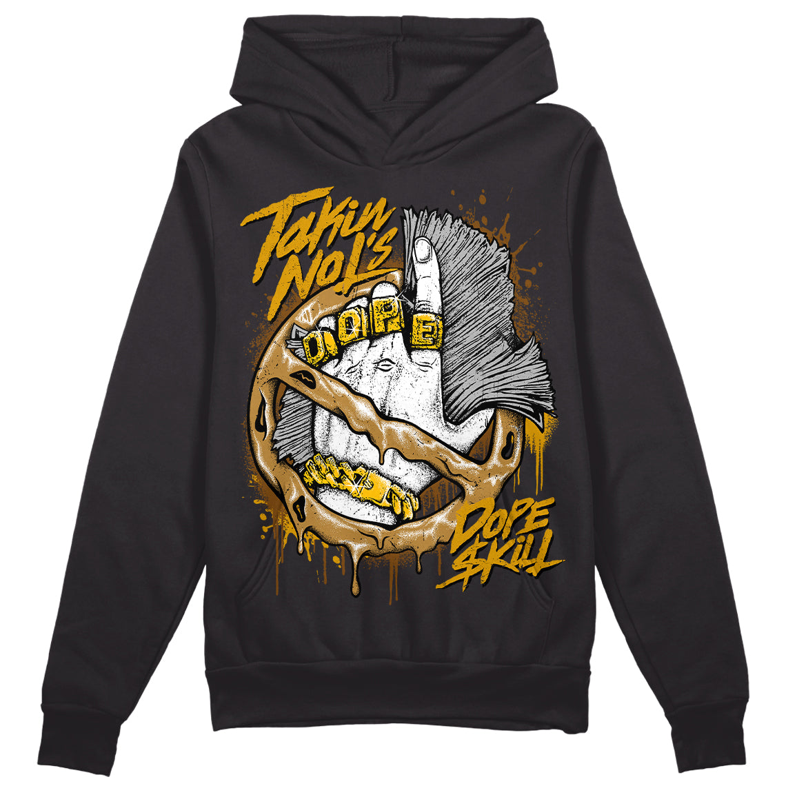 Jordan 13 Wheat DopeSkill Hoodie Sweatshirt Takin No L's Graphic Streetwear - Black