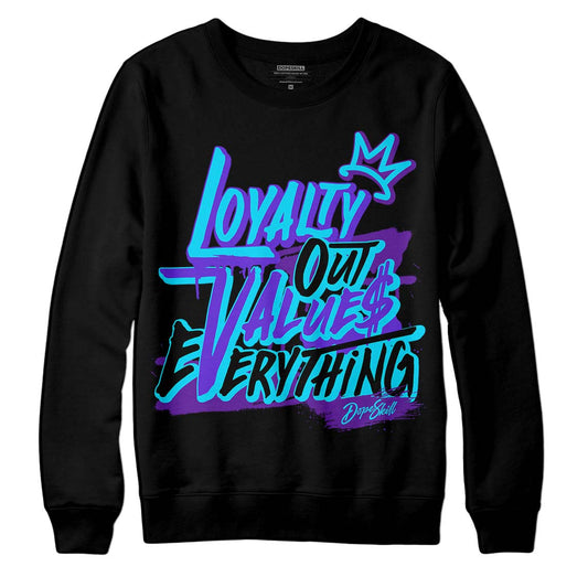 Jordan 6 "Aqua" DopeSkill Sweatshirt LOVE Graphic Streetwear - Black