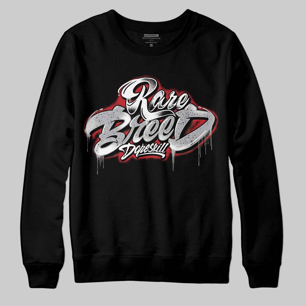 Jordan 4 OG “White Cement” DopeSkill Sweatshirt Rare Breed Type Graphic Streetwear - Black