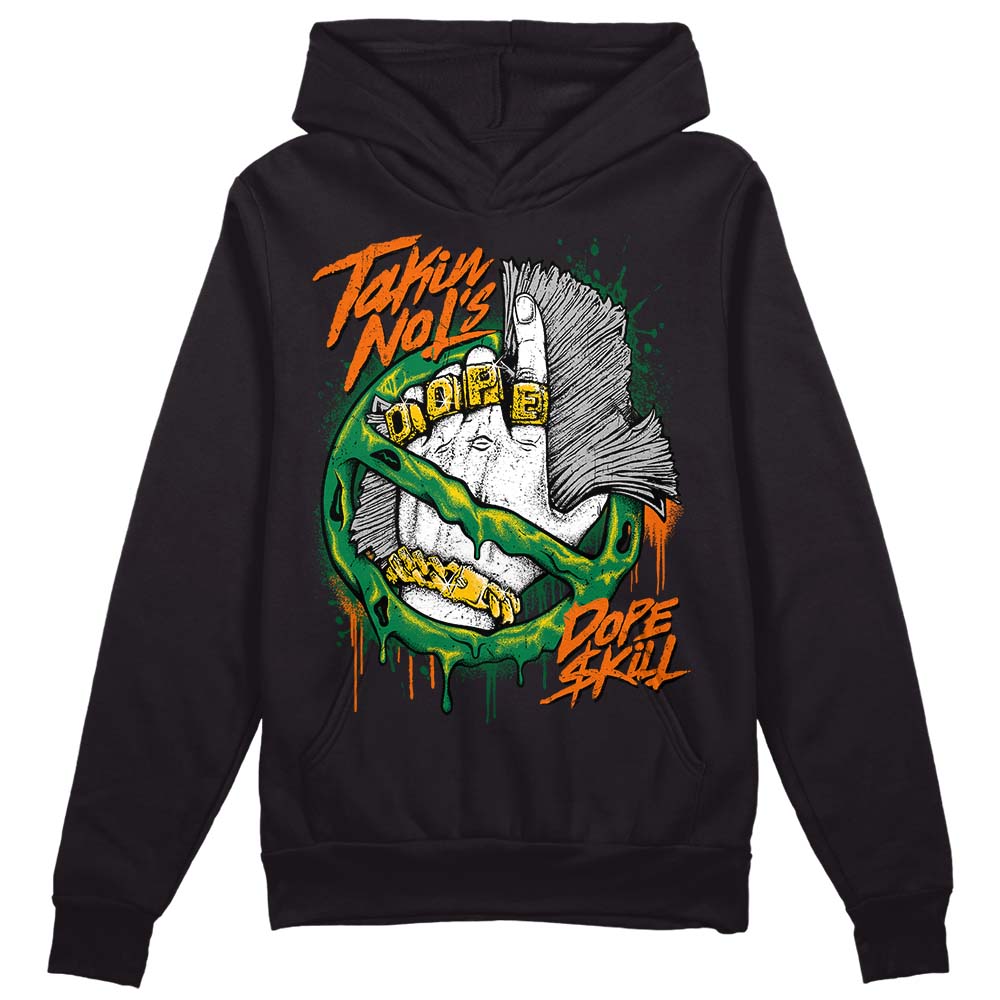 Green Sneakers DopeSkill Hoodie Sweatshirt Takin No L's Graphic Streetwear - Black