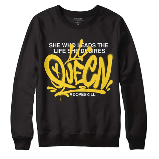 Jordan 4 Tour Yellow Thunder DopeSkill Sweatshirt Queen Graphic Streetwear - Black