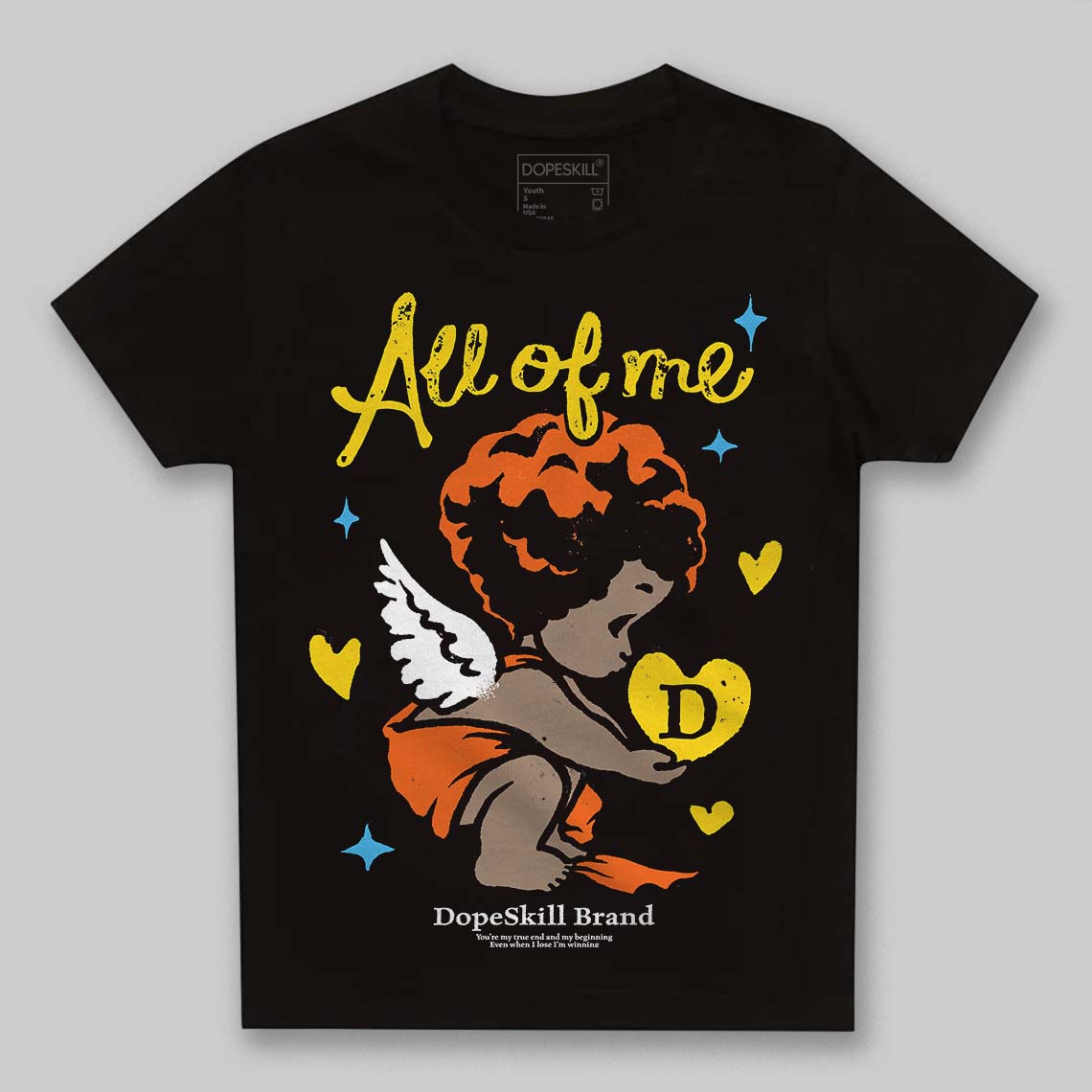 Orange, Black and White Sneakers DopeSkill Toddler Kids T-shirt All Of Me Graphic Streetwear - Black