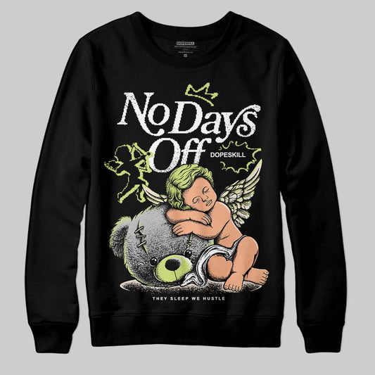 Jordan 5 “Luminous Green” DopeSkill Sweatshirt New No Days Off Graphic Streetwear - Black