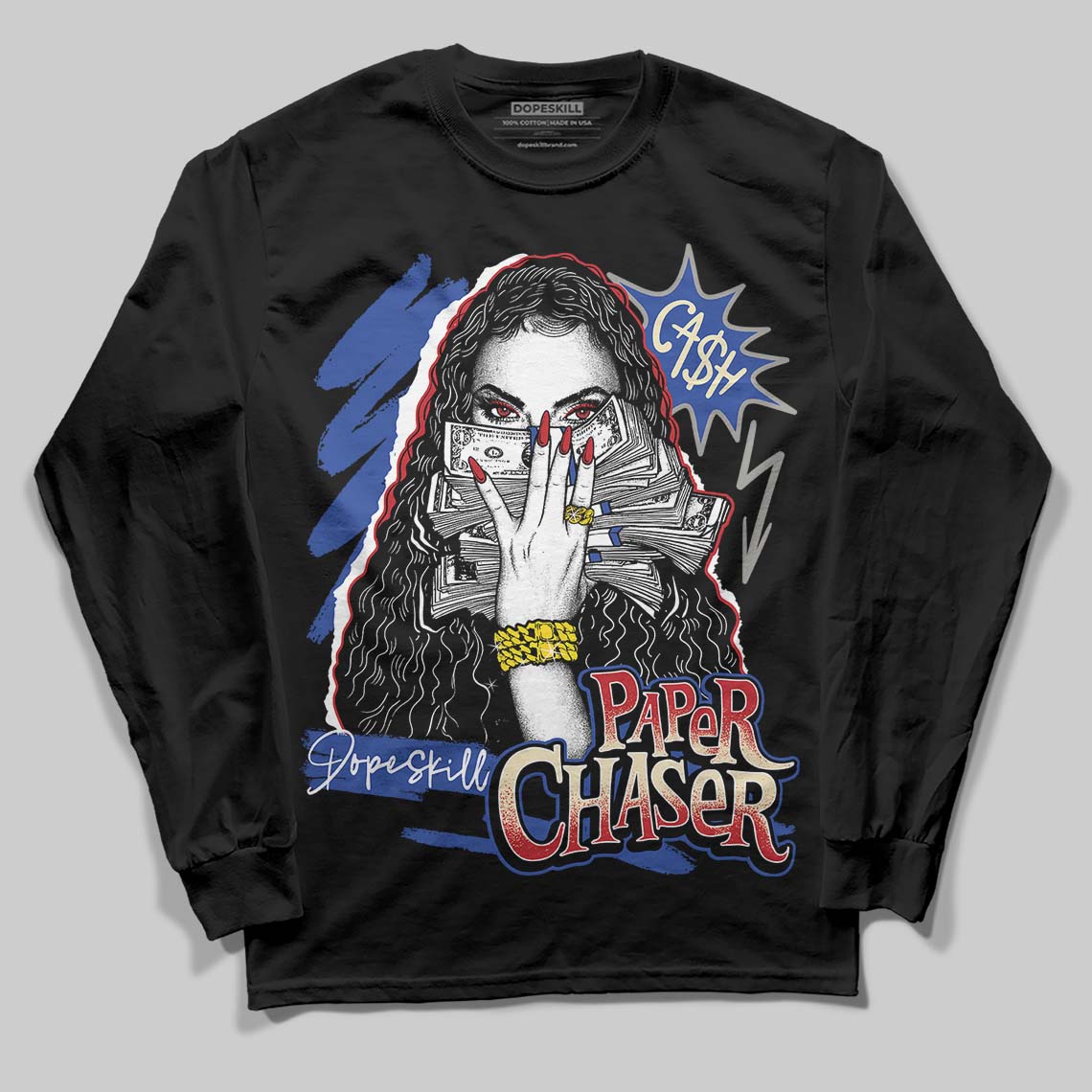 Jordan 4 “Rare Air” DopeSkill Long Sleeve T-Shirt NPC Graphic Streetwear - Black