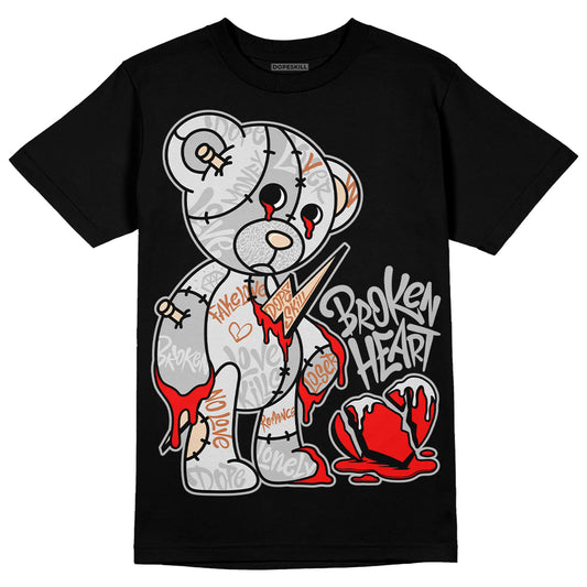 Jordan 3 Craft “Ivory” DopeSkill T-Shirt Broken Heart Graphic Streetwear - Black