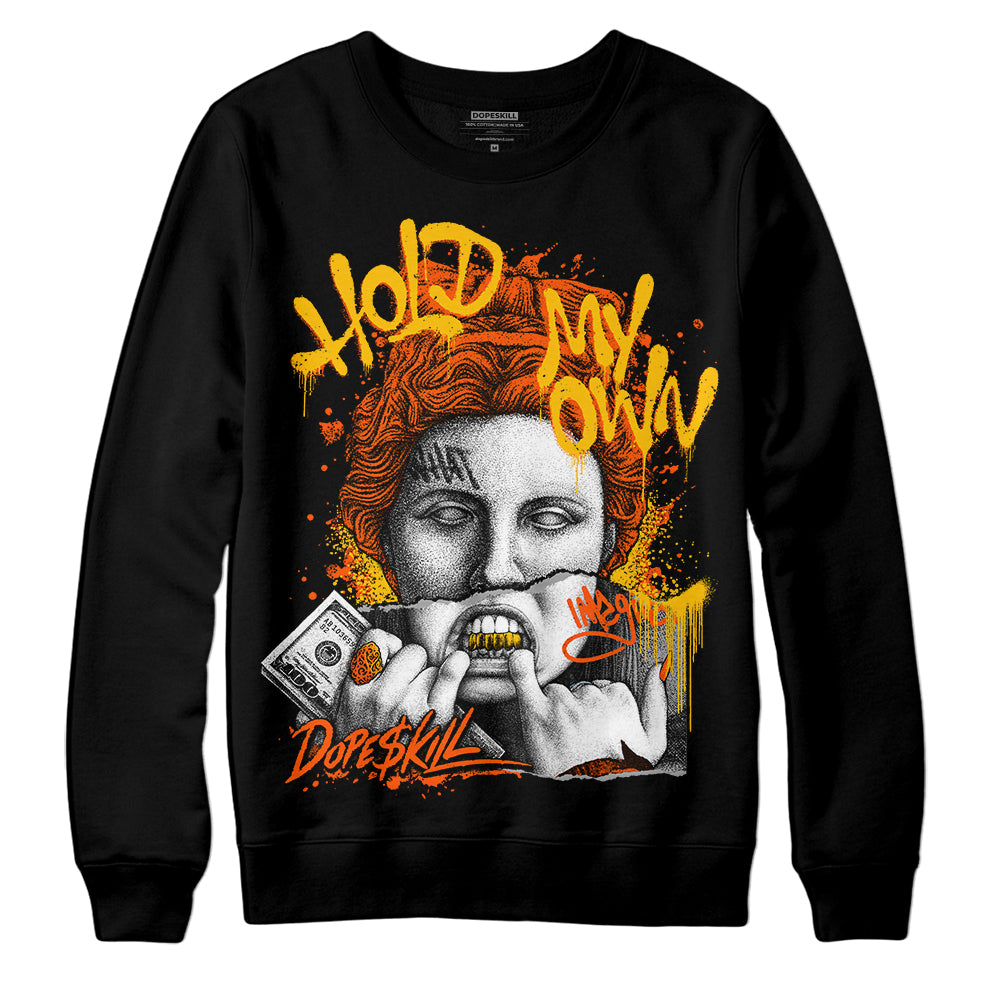 MSCHF Super Normal 2 Orange Milk DopeSkill Sweatshirt Hold My Own Graphic Streetwear - Black