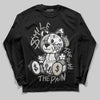 Jordan 3 Retro Pure Money DopeSkill Long Sleeve T-Shirt Smile Through The Pain Graphic Streetwear - Black
