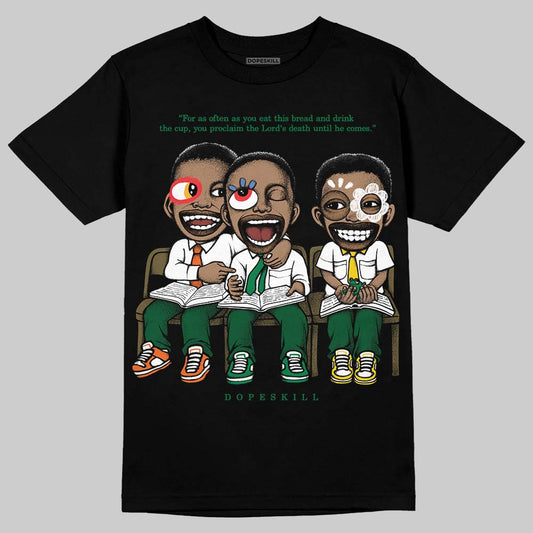 Green Sneakers DopeSkill T-Shirt First Sunday Graphic Streetwear - Black