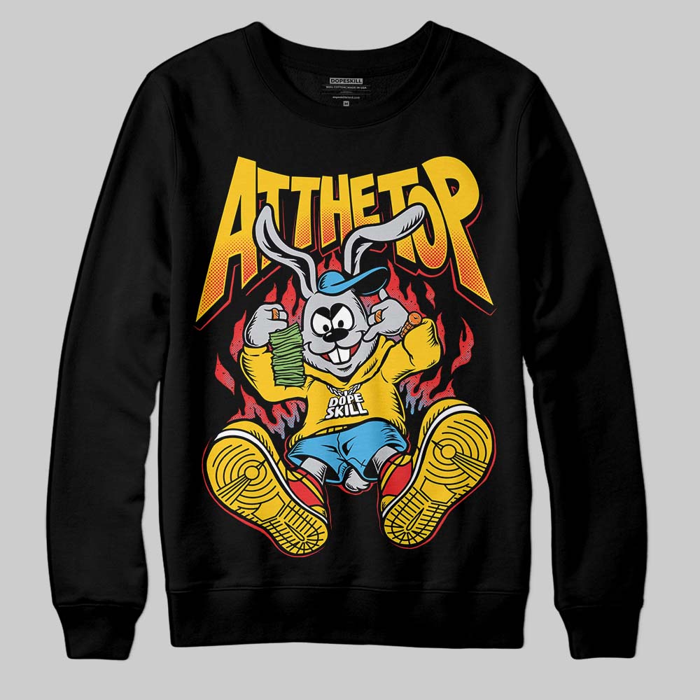 Yellow Sneakers DopeSkill Sweatshirt At The Top Graphic Streetwear - black