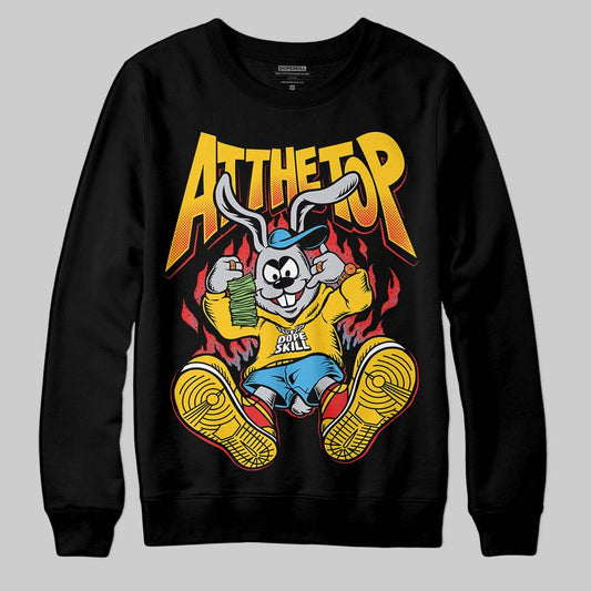Yellow Sneakers DopeSkill Sweatshirt At The Top Graphic Streetwear - black