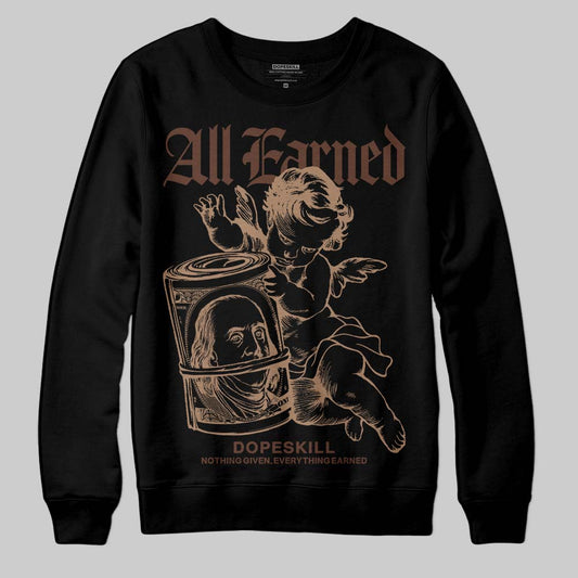 Harris Tweed x Wmns Dunk Low 'Sesame' DopeSkill Sweatshirt All Earned Graphic Streetwear - Black