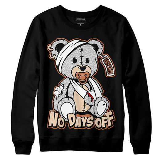 Jordan 3 Craft “Ivory” DopeSkill Sweatshirt Hurt Bear Graphic Streetwear - Black 