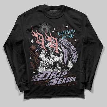 Harris Tweed x Dunk Low Denim Turquoise and Baroque Brown DopeSkill Long Sleeve T-Shirt Drip Season Graphic Streetwear - Black