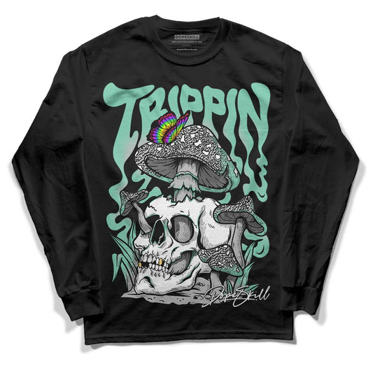 Jordan 3 "Green Glow" DopeSkill Long Sleeve T-Shirt Trippin Graphic Streetwear - Black