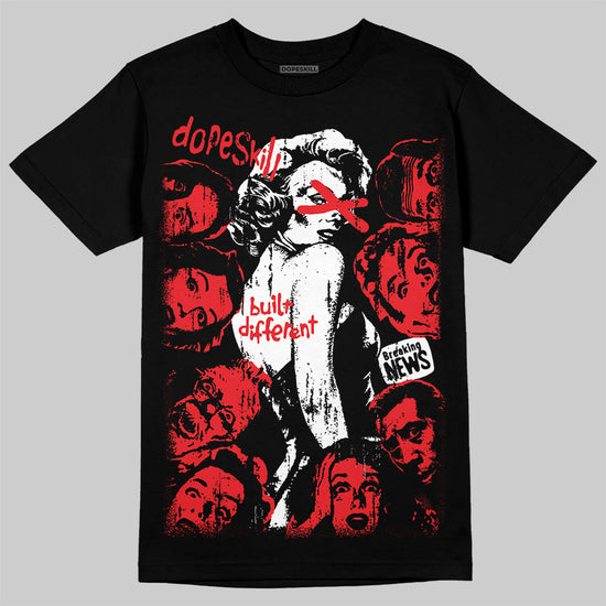 Jordan 11 Retro Cherry DopeSkill T-Shirt Built Different Graphic Streetwear - Black
