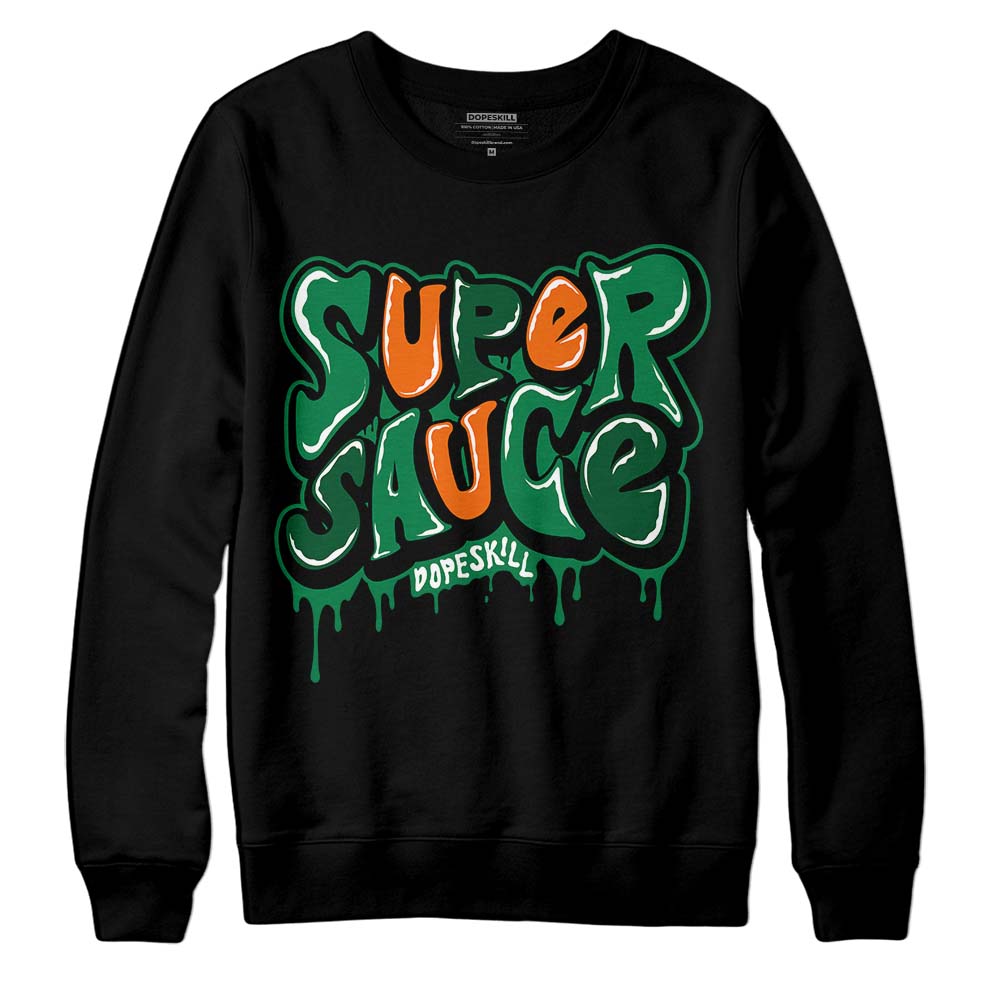 Green Sneakers DopeSkill Sweatshirt Super Sauce Graphic Streetwear - Black