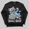 Jordan 4 Denim “Worn Blue” DopeSkill Long Sleeve T-Shirt Born To Be Rich Graphic Streetwear - black