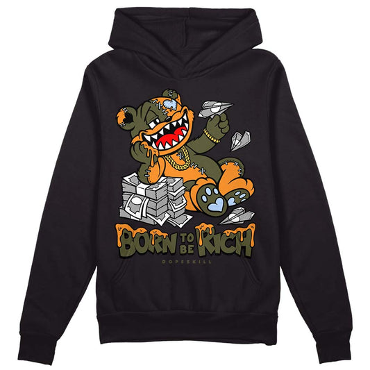 Jordan 5 "Olive" DopeSkill Hoodie Sweatshirt Born To Be Rich Graphic Streetwear - Black