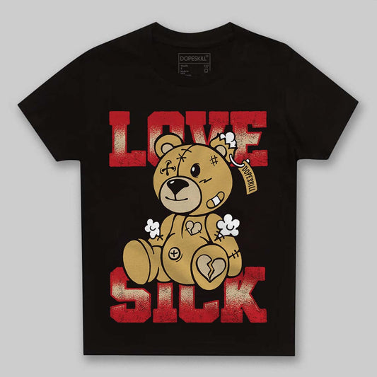Jordan 4 Retro “Pizza” DopeSkill Toddler Kids T-shirt Love Sick Graphic Streetwear - Black