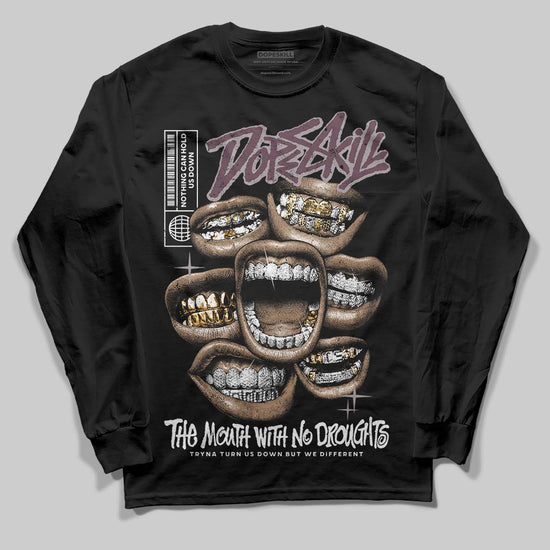A Ma Maniére x Air Jordan 5 “Violet Ore” DopeSkill Long Sleeve T-Shirt The Mouth With No Droughts Graphic Streetwear - Black