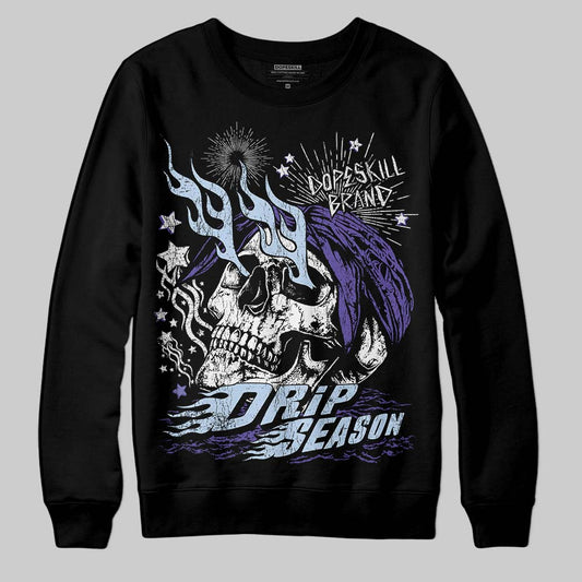 Jordan 5 OG “Grape” DopeSkill Sweatshirt Drip Season Graphic Streetwear - Black