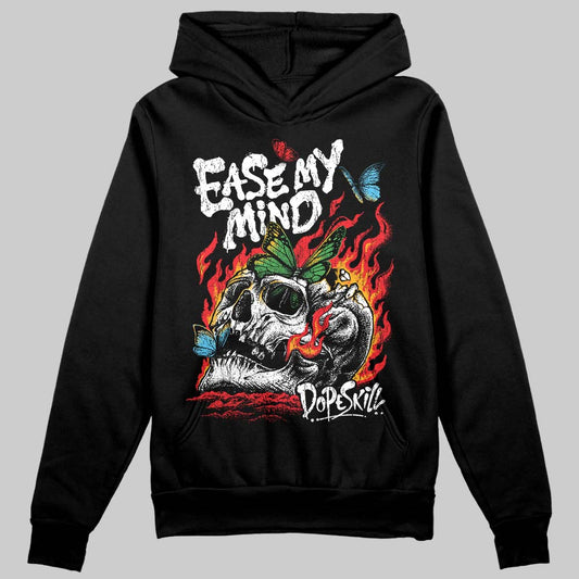 Red Sneakers DopeSkill Hoodie Sweatshirt Ease My Mind Graphic Streetwear - Black