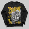 Yellow Sneakers DopeSkill Long Sleeve T-Shirt Pocket Change Graphic Streetwear - Black