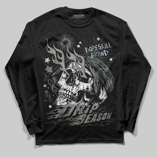 Jordan 9 Cool Grey DopeSkill Long Sleeve T-Shirt Drip Season Graphic Streetwear - Black