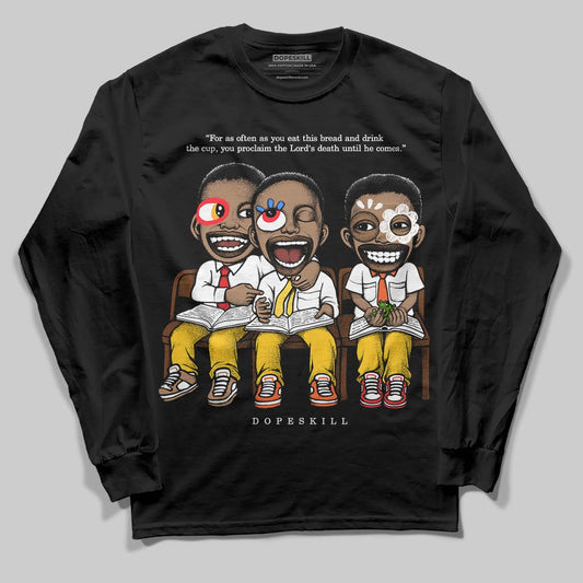 Yellow Sneakers DopeSkill Long Sleeve T-Shirt First Sunday Graphic Streetwear - Black