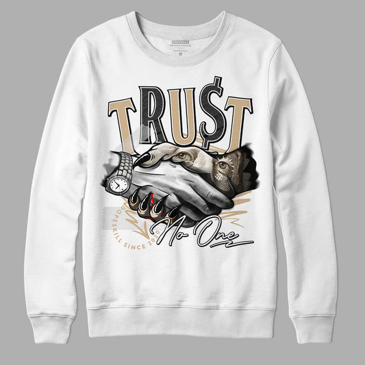 TAN Sneakers DopeSkill Sweatshirt Trust No One Graphic Streetwear - White 