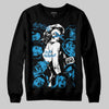 Jordan 4 Retro Military Blue DopeSkill Sweatshirt Built Different Graphic Streetwear - Black