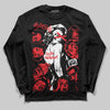 Jordan 11 Retro Cherry DopeSkill Long Sleeve T-Shirt Built Different Graphic Streetwear - black