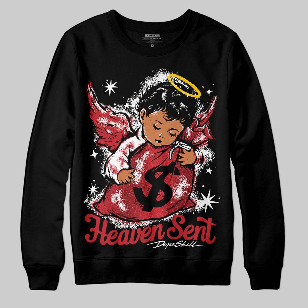 Jordan 1 High OG “Ruby” DopeSkill Sweatshirt Heaven Sent Graphic Streetwear - Black