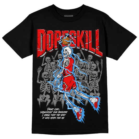 Jordan 12 “Cherry” DopeSkill T-Shirt Thunder Dunk Graphic Streetwear - Black 