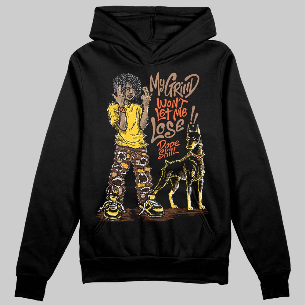 Yellow Sneakers DopeSkill Hoodie Sweatshirt My Grind Won't Let Me Lose Graphic Streetwear - Black