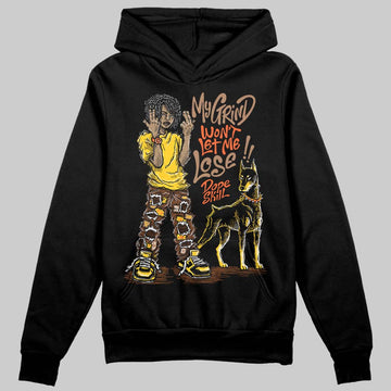 Yellow Sneakers DopeSkill Hoodie Sweatshirt My Grind Won't Let Me Lose Graphic Streetwear - Black