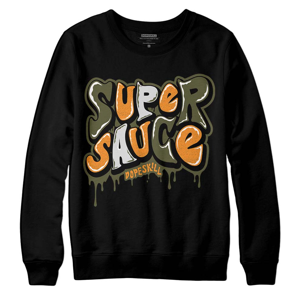 Jordan 5 “Olive” DopeSkill Sweatshirt Super Sauce Graphic Streetwear - Black