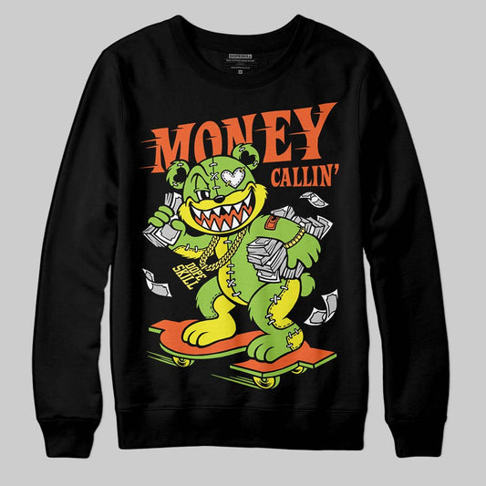 Neon Green Sneakers DopeSkill Sweatshirt Money Callin' Graphic Streetwear - black