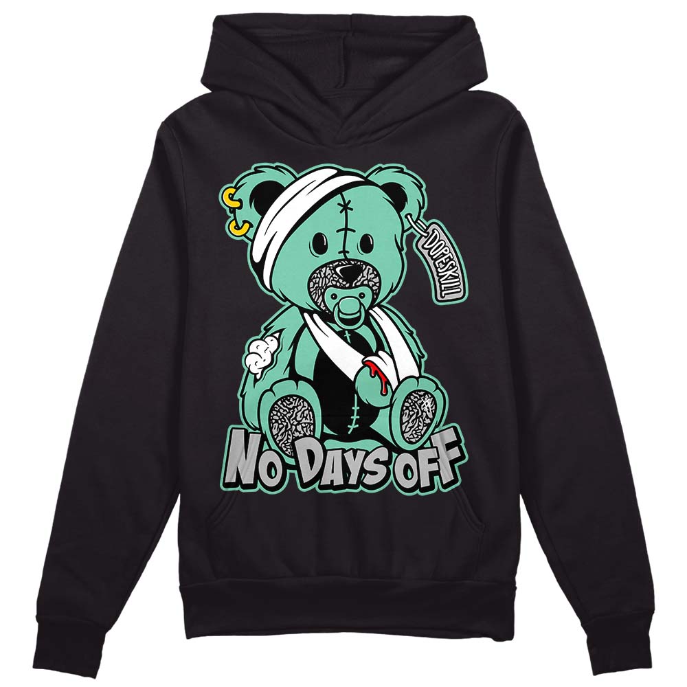 Jordan 3 "Green Glow" DopeSkill Hoodie Sweatshirt Hurt Bear Graphic Streetwear - Black