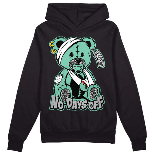 Jordan 3 "Green Glow" DopeSkill Hoodie Sweatshirt Hurt Bear Graphic Streetwear - Black