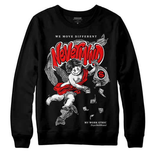 Jordan 1 Low OG “Shadow” DopeSkill Sweatshirt Nevermind Graphic Streetwear - black