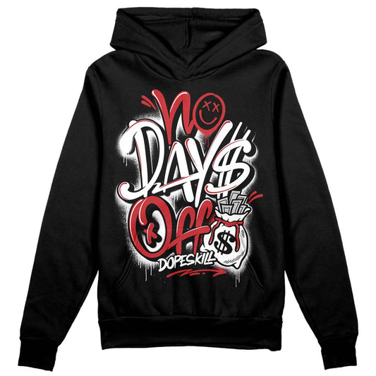 Jordan 12 “Red Taxi” DopeSkill Hoodie Sweatshirt No Days Off Graphic Streetwear - Black