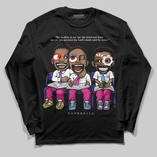 Dunk Low GS “Active Fuchsia” DopeSkill Long Sleeve T-Shirt First Sunday Graphic Streetwear - Black