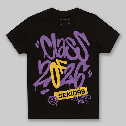 PURPLE Sneakers DopeSkill Toddler Kids T-shirt Class of 2026 Graphic Streetwear - Black