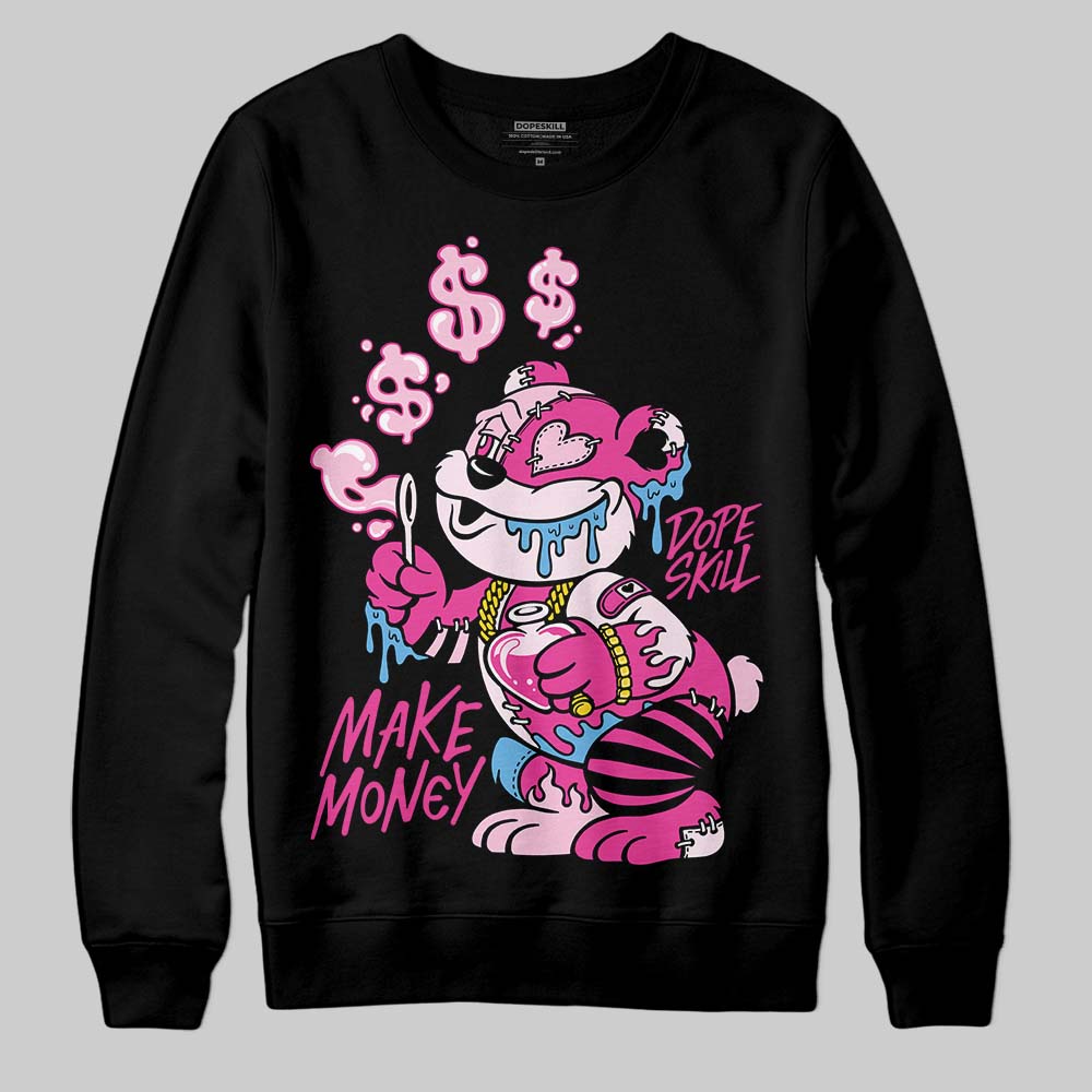 Pink Sneakers DopeSkill Sweatshirt Make Money Graphic Streetwear - black