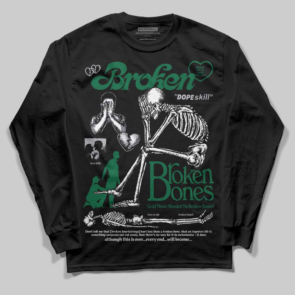 Asics GT-2160 ‘Shamrock Green’ DopeSkill Long Sleeve T-Shirt Broken Bones Graphic Streetwear - Black