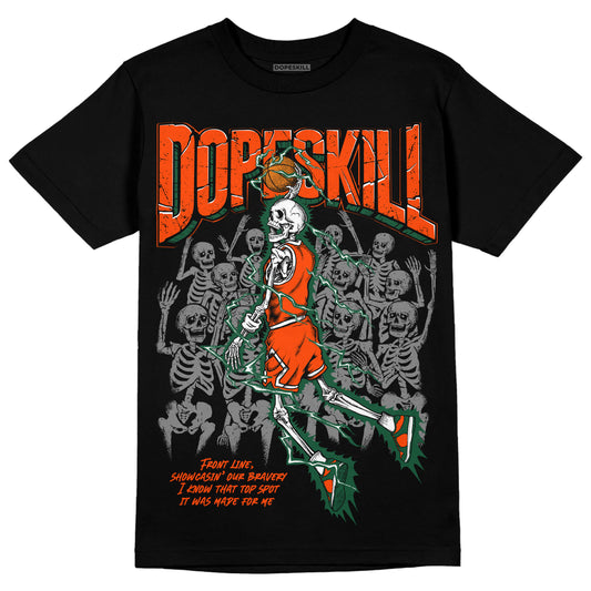 Dunk Low Team Dark Green Orange DopeSkill T-Shirt Thunder Dunk Graphic Streetwear - Black 