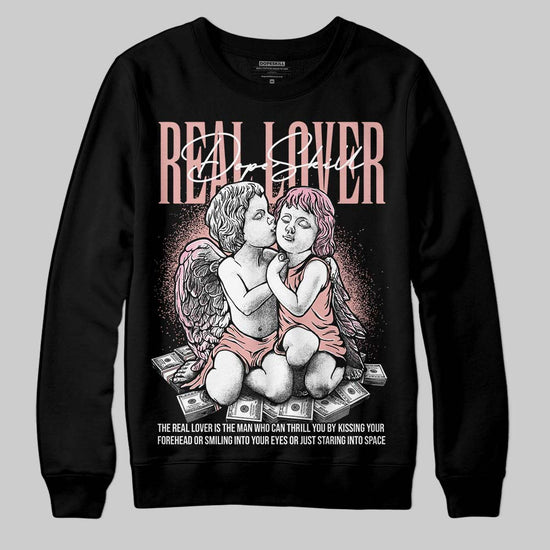 Jordan 1 Low OG “Rust Pink” DopeSkill Sweatshirt Real Lover Graphic Streetwear - Black