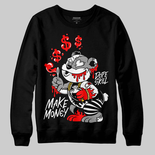 Black and White Sneakers DopeSkill Sweatshirt Make Money Graphic Streetwear - Black
